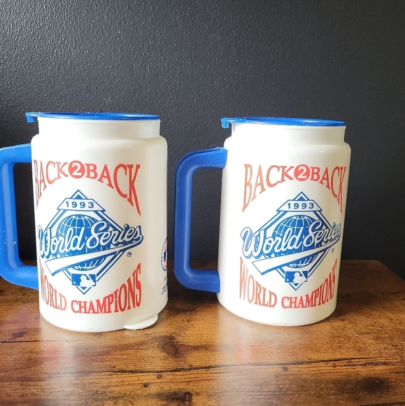 Vintage Blue Jays World Series Champions Mug Set - Blue and White - Picture 2 of 7